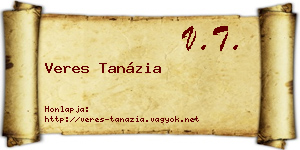 Veres Tanázia névjegykártya